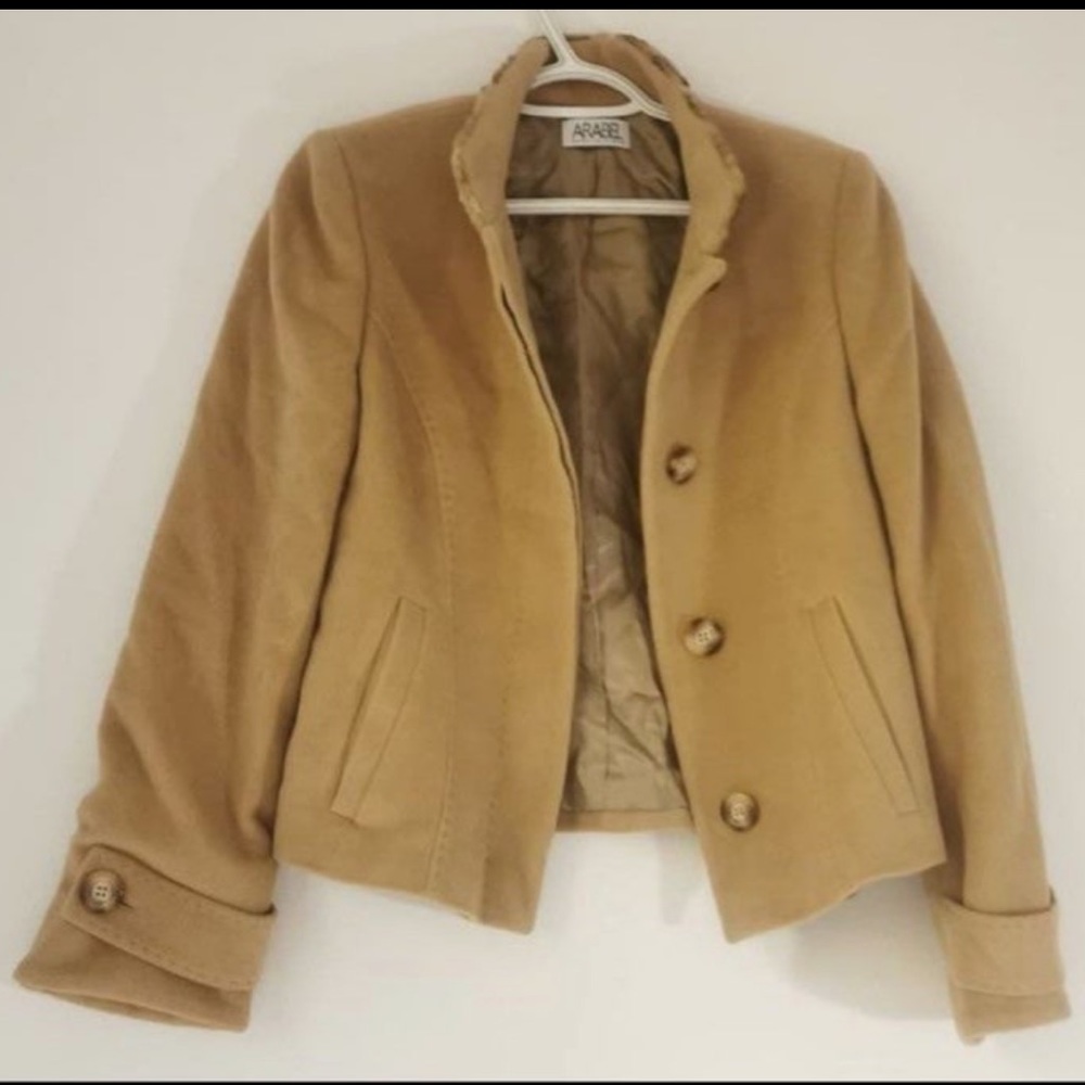 Arabel Made in Italy Tan Wool Coat